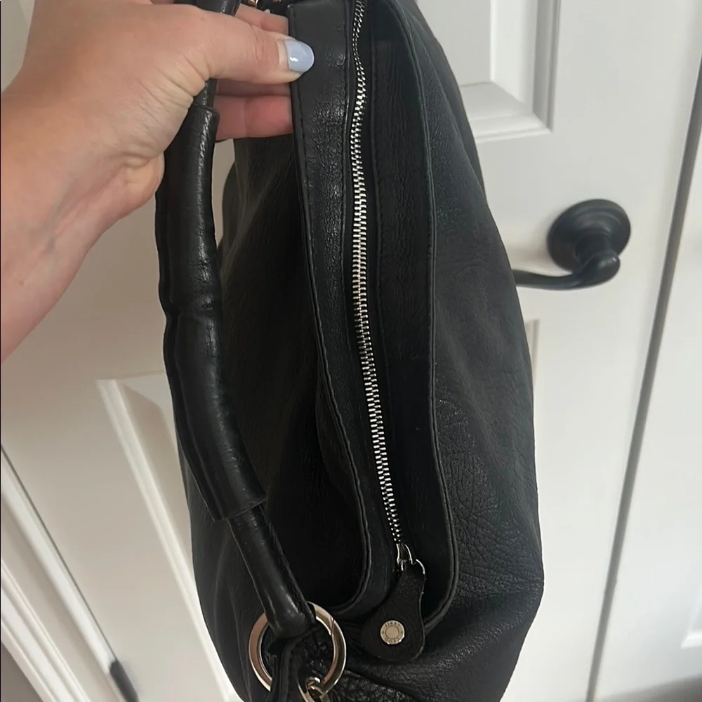 Jimmy Choo Authentic Sky Black Leather Hobo‎